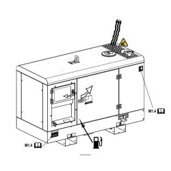 Ge 10 YSX groupe électrogène - Mosa - Diesel, 50 Hz, 9.5 kVA triphasé - Refroidissement à eau