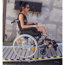 Rampe aluminium amovible pliante - modulable pour PMR et ERP - charge 450kg - largeur 80/90cm