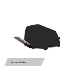 Hayon élévateur - 500 kg - plateforme repliable et demi-hayon pour accès compartiment de chargement