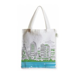 Sac écologique réutilisable - 100% coton naturel recyclé 160 g/m² - 48H x 38L cm
