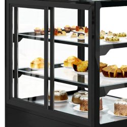 Vitrine réfrigérée de présentation avec service-arrière (l150 x p73 cm) avec éclairage led et 2 étagères