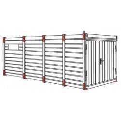CONTAINER DE CHANTIER - CONTENEUR DE STOCKAGE 6M - BUNGALOW GALVANISÉ DÉMONTABLE CDS-6