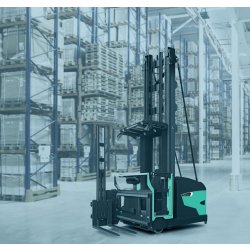 Chariot tri-directionnel Mitsubishi VNT11-20(XL) - électrique, capacité 1100-1400 kg, hauteur de levage sur demande