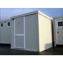 Bungalow de chantier / monobloc / sanitaire / parois en panneau sandwich / 2.42 x 2.3 x 2.39 m