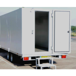 Chambre froide 17 m3 sur remorque - température positive - 220V avec double groupe frigorifique