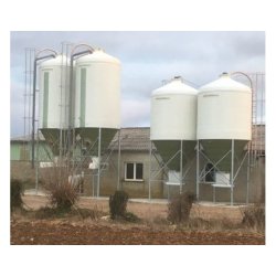 Silo d'élevage à cône axial de 60° pour l'alimentation des veaux  Capacité 20m3, 26m3 ou 30m3 - Poudre de lait