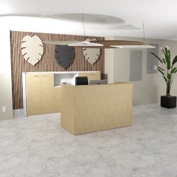Banque d'accueil économique Z2 Officity - Compacte et chaleureuse ! - Non, 106, Chêne Blanchi