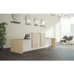 Banque d'accueil moderne et ergonomique pour espaces professionnels