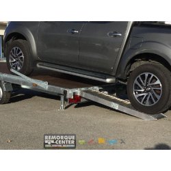 Remorque mi-porte-engin / mi-plateau - PTAC 3500 Kg - 506 x 215 cm - Référence 32660_R - Lider