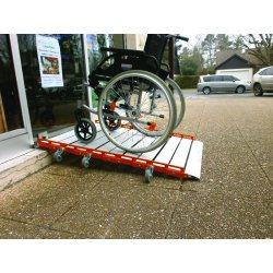Rampes enroulables à roues - aluminium anticorrosion - pour obstacles jusqu'à 5-6 marches