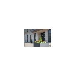 721 - Jardinières rectangulaires ABES - Aluminium avec revêtement en poudre - Hauteur avec pieds : 810 mm