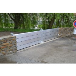 Système de protection anti-inondation FLO-DEM 80 - Maison individuelle et site industriel - Glissières latérales et poutrelles démontables