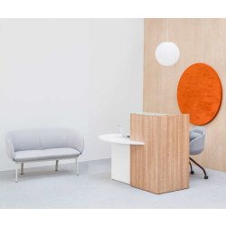 Banque d'accueil individuelle OVO - contemporaine, compacte et polyvalente