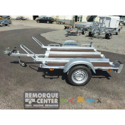 Grand châssis seul porte moto Lider - 1 essieu - PTAC : 750 kg - 178 x 167 cm - Référence 39420