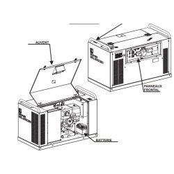 Groupe électrogène MOSA GE 7500 HSX - triphasé 6.5 kVA - moteur essence Honda GX 390