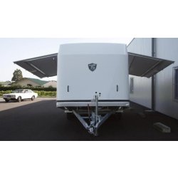 Thyphon - Remorque fourgon 1850 kg - Double essieu, polyester moulé, 5,50m x 2,30m
