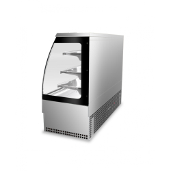 Vitrine réfrigérée semi-verticale LUNA EUROVITRINE - 4 dimensions disponibles, froid positif ventilé, 1m20 à 2m40, inox, italien