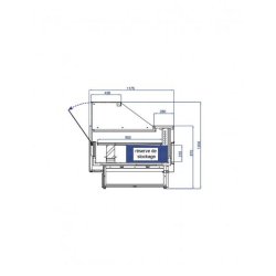 Vitrine canalisable - Onyx 90-R - Référence: ONYX-90-R-INT90-SG