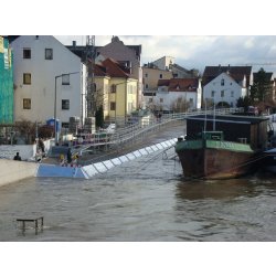 Dispositif anti-inondation démontable mobile et auto-stable Flo-Mob K - aluminium résistant - hauteur max 1,35 m