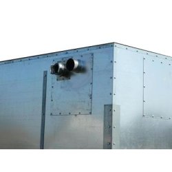 Silo métallique de stockage carré SMTL - Capacité 2,6 T - Pour granulés - Livré en kit avec sortie gravitaire
