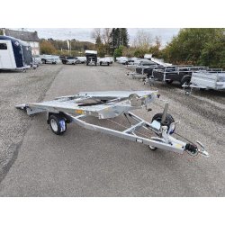 Remorque porte mini voiture Roadster Auto - PTAC 1300 kg - 1 essieu freinée basculante - Référence Roadster Auto