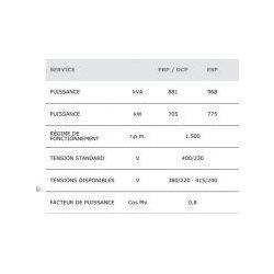 Groupe électrogène industriel GTW-920 T5 - 50 Hz triphasé - Genelec - 885 kVA - Moteur Mitsubishi