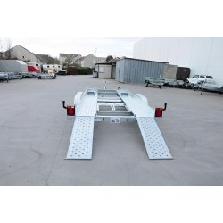 Remorque porte voiture 2500 kg deux essieux roues extérieures - lider - 39760