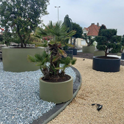 Jardinière entièrement recyclable - ZETA - Polyéthylène rotomoulé, 21 coloris, jusqu'à 2400L