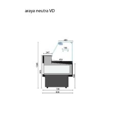Vitrine réfrigérée ARAYA 1500mm Isotech