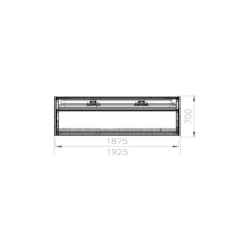 Vitrine réfrigérée semi-verticale MILANO SV SLIM - 3 étagères + base, EORI-SV-SL-937, 937 x 700 x 1500 mm