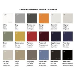 Comptoir d'accueil Glass finition laquée - Quadrifoglio - Gris beige Ral 7006
