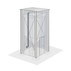 Flexilo exterieur - silos pour granulés de bois - abs - résistant aux intempéries
