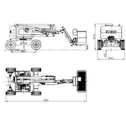Gtbz14e nacelle articulée - xcmg - charge max.230kg