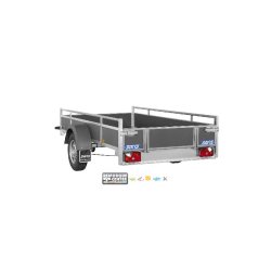 Remorque polyvalente en bois - WOODY FW150 - 1 essieu freiné - PTAC : 1500 Kg - 306 x 154 cm - Saris