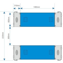 Pont à ciseaux double 3.5 tonnes - 220V - CE - Hauvrex HXL6435YM