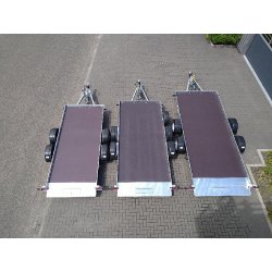 Plateau porte-engin abaissable TOHACO - Suspensions pneumatiques - 397x170 cm - PTAC 2700 Kg - 2 essieux freinés - Référence MA227/3917