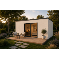 Studio de jardin en container/T1 pour le logement d'un adolescent, d'un étudiant ou d'une personne âgée