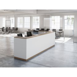 Banque d'accueil DELTA - design intemporel - gamme BASIC et PLUS avec options LED