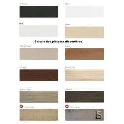 Banque d'accueil courbe ROCK - Mobel Linea. - Acacia clair