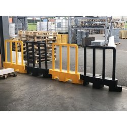 Barrière de sécurité amovible - Noir - Recyclable et résistante - PLAST'UP ROTOMOULAGE