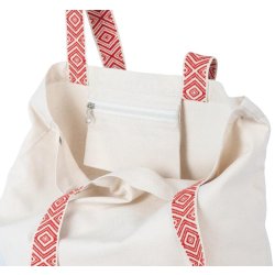 Grand sac shopping recyclé - Kimood - 67% coton recyclé - Poche zippée - Réf: KINS118