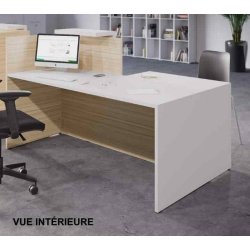 Banque d'accueil 50-50 - PMR - 180 cm - Fabrication française - Garantie 5 ans