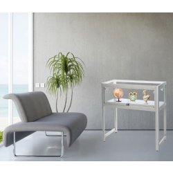 Vitrine d'exposition table /comptoir Aluminium Gris Alu led Réf : 2228412