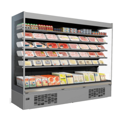 Vitrine réfrigérée verticale PENCIL MODULAR - 5 niveaux, 0°C à +2°C, sans porte, LED, 937 mm x 900 mm x 2050 mm