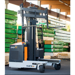 Chariot latéral quadridirectionnel diesel/gaz 4.5t - HUBTEX DQX - ergonomique et polyvalent pour charges longues