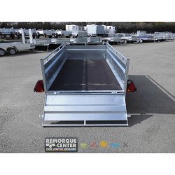 Remorque polyvalente LIDER ROBUST 2M50 - 2 essieux non freiné - 253 x 134 cm - PTAC 750 Kg - Référence 39394