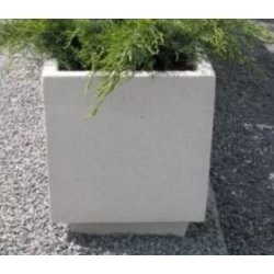 Jardinière Carrée Menes en béton armé - Autostable - Option antigraffiti - Paire de pieds en option