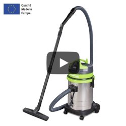 Aspirateur d'atelier Cleancraft wetCAT 133 IE - 7001135 - Cuve inox 33L - Aspirateur sec et humide