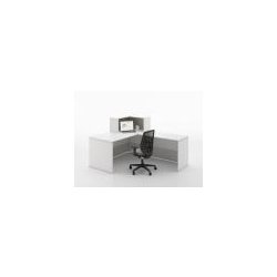 Banque d'accueil en angle TOPAZE avec retour - Deskono