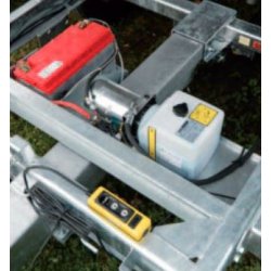 Remorque tri-benne basculante ECIM TBE 200 V - Angle de basculement arrière 40° - PTC 2000 kg